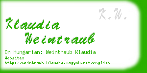 klaudia weintraub business card